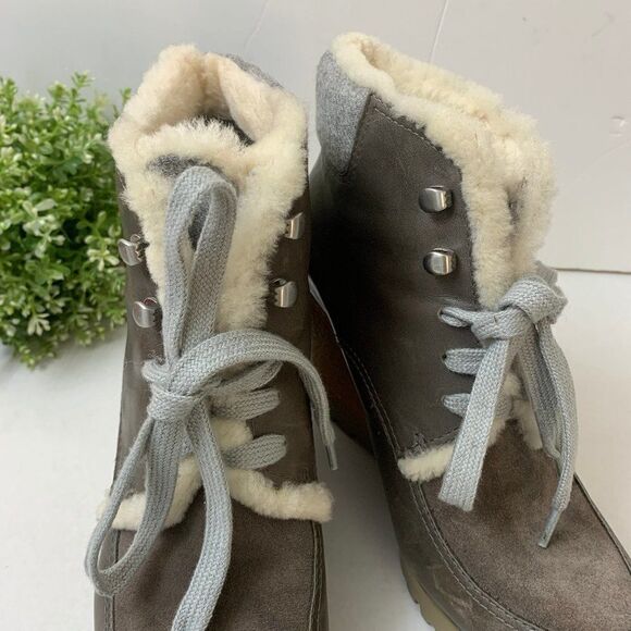 Cole Haan Henson Waterproof Wedge Bootie Gray - Picture 2 of 14